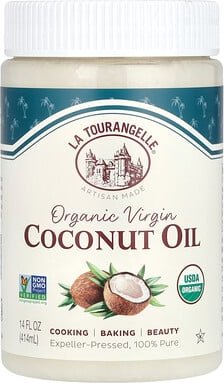 La Tourangelle, Organic Virgin Coconut Oil, natives Bio-Kokosnussöl, 414 ml (14 fl. oz.)