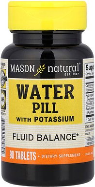 Mason Natural, Water Pill with Potassium, Wasserpille mit Kalium, 90 Tabletten