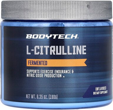 BodyTech, L-Citrulline, L-Citrullin, fermentiert, geschmacksneutral, 180 g (6,35 oz.)