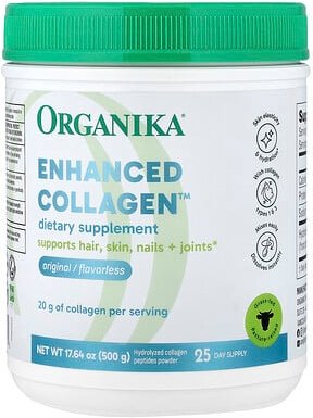 Organika, Enhanced Collagen™, Original/geschmacksneutral, 500 g (17,64 oz.)