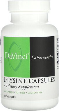 Thumbnail - DaVinci Laboratories, L-Lysine Capsules, 90 Kapseln (500 mg pro Kapsel)