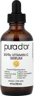 Pura D'or, 20% Vitamin C Serum, Serum mit 20% Vitamin C, 118 ml 4 fl. oz.)