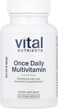 Vital Nutrients, Once Daily Multivitamin, Multivitamine für einmal tägliche Einnahme, 60 vegane Kapseln