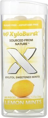Xyloburst, Xylit Sweetened Mints, gesüßte Minzen, Zitrone, 60 Stück, 36 g (1,27 oz.)