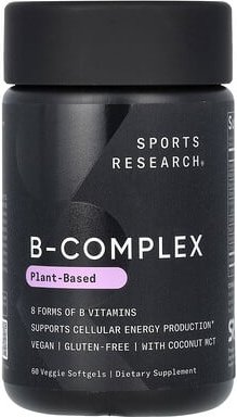 Sports Research, B-Complex, pflanzlicher B-Komplex, 60 vegetarische Weichkapseln