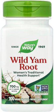 Nature's Way, Wilde Yamswurzel, 100 vegane Kapseln (350 mg pro Kapsel)