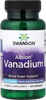 Thumbnail - Swanson, Albion® Vanadium, Vanadium, 5 mg, 60 Kapseln