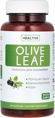 Healths Harmony, Olive Leaf, Olivenblatt, 750 mg, 60 Kapseln
