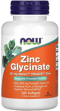 Thumbnail - NOW Foods, Zink-Glycinat, 120 Softgelkapseln