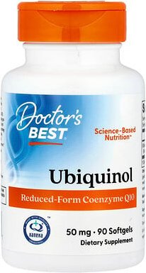 Doctor's Best, Ubiquinol with Kaneka Q+ ®, Ubichinol mit Kaneka Q+®, 50 mg, 90 Weichkapseln