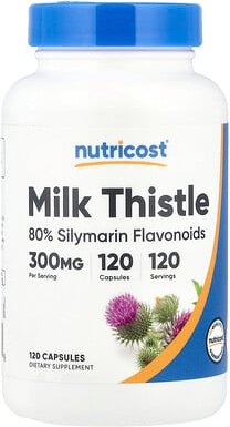 Nutricost, Milk Thistle, Mariendistel, 300 mg, 120 Kapseln