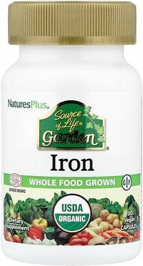 NaturesPlus, Source of Life Garden, Iron, 30 vegane Kapseln (18 mg pro Kapsel)