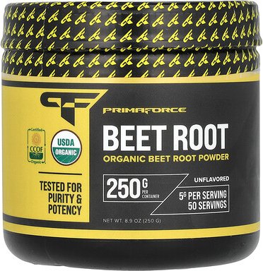 Primaforce, Organic Beet Root, Bio-Rote-Bete-Wurzel, geschmacksneutral, 250 g (8,9 oz.)