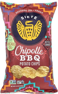 Siete, Potato Chips, Chipotle BBQ, Kartoffelchips, Chipotle BBQ, 156 g (5,5 oz.)