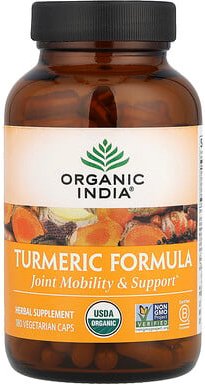 Organic India, Kurkuma-Formel, Beweglichkeit und Unterstützung der Gelenke, 180 vegetarische Kapseln