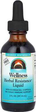 Source Naturals, Wellness, Herbal Widerstand™ Flüssigkeit, alkoholfrei, 59,14 ml (2 fl. oz.)