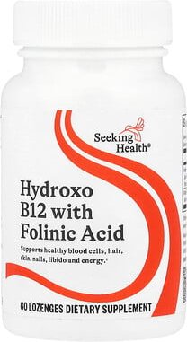 Seeking Health, Hydroxo B12 mit Folinsäure, 60 Lutschtabletten