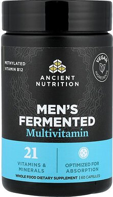 Ancient Nutrition, Men‘s Fermented Multivitamin, fermentiertes Multivitamin für Männer, 60 Kapseln