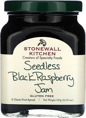 Stonewall Kitchen, Seedless Black Raspberry Marmelade, schwarze Himbeermarmelade ohne Kerne, 347 g (12,25 oz.)