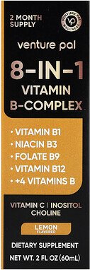 Venture Pal, 8 in 1 Vitamin B Complex, Vitamin-B-Komplex 8 in 1, Zitrone, 60 ml (2 fl. oz.)