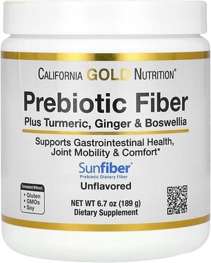 Thumbnail - California Gold Nutrition, Prebiotic Fiber Plus Turmeric Extract, präbiotische Ballaststoffe plus Kurkumaextrakt, Bio-In...