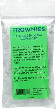 Frownies, Blue Green Algae Clay Beauty Mask Kit, Beauty-Masken aus Blaualgen und Tonerde, 45 g