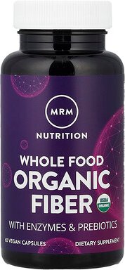 MRM Nutrition, Whole Food Organic Fiber, Bio-Ballaststoffe, 60 vegane Kapseln