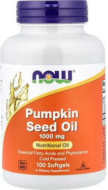 NOW Foods, Kürbiskernöl, 100 Weichkapseln (1.000 mg pro Weichkapsel)