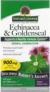 Nature's Answer, Echinacea & Yellowseal, Echinacea und Gelbwurzel, 90 pflanzliche Kapseln
