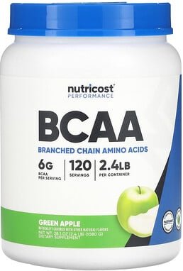 Thumbnail - Nutricost, Performance, BCAA, Grüner Apfel, 1.080 g (2,4 lb.)