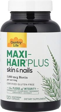 Country Life, Maxi-Hair® Plus Skin & Nails, für Haut und Nägel, 120 pflanzliche Kapseln