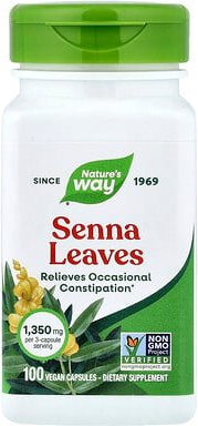 Nature's Way, Sennesblätter, 100 vegane Kapseln (450 mg pro Kapsel)