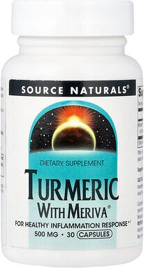 Source Naturals, Turmeric With Meriva®, Kurkuma mit Meriva®, 500 mg, 30 Kapseln