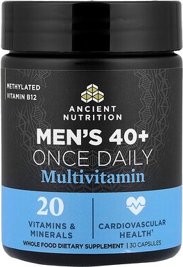 Ancient Nutrition, Men‘s 40+ Once Daily Multivitamin, Multivitamine für Männer ab 40, einmal tägliche Einnahme, 30 Kapse...
