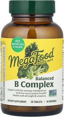 Thumbnail - MegaFood, Balanced B Complex, ausgeglichener B-Komplex, 30 Tabletten