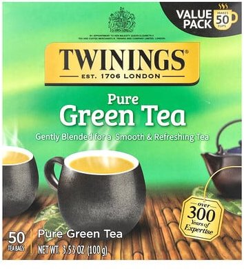 Thumbnail - Twinings, Pure Green Tea, reiner grüner Tee, 50 Teebeutel, 100 g (3,53 oz.)