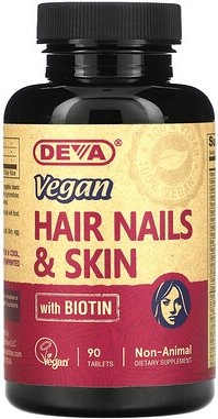 Deva, Vegan Hair Nails & Skin with Biotin, 90 Tabletten