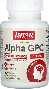 Jarrow Formulas, Alpha GPC, 300 mg, 60 pflanzliche Kapseln
