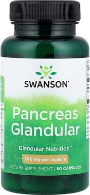 Swanson, Bauchspeicheldrüse, 500 mg, 60 Kapseln