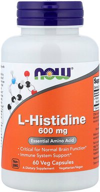 NOW Foods, L-Histidin, 600 mg, 60 pflanzliche Kapseln