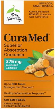 Thumbnail - Terry Naturally, CuraMed, Curcumin mit überlegener Absorption, 375 mg, 120 Weichkapseln