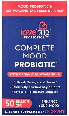Thumbnail - LoveBug Probiotics, Complete Mood Probiotic™ mit Bio-Ashwagandha, 30 Kapseln