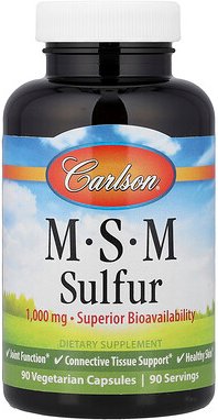 Carlson, MSM Schwefel, 1.000 mg, 90 vegetarische Kapseln