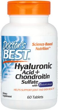 Thumbnail - Doctor's Best, Hyaluronic Acid + Chondroitin Sulfate with BioCell Collagen, Hyaluronsäure + Chondroitinsulfat mit BioCel...