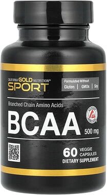 California Gold Nutrition, BCAA, AjiPure® verzweigtkettige Aminosäuren mit L-Leucin, L-Isoleucin & L-Valin, 500 mg, 60 p...