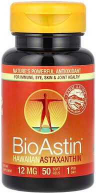 Nutrex Hawaii, BioAstin, Hawaiian Astaxanthin, hawaiianisches Astaxanthin, 12 mg, 50 Weichkapseln