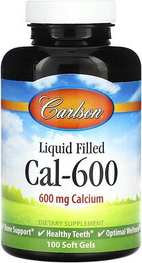 Carlson, Liquid Filled Cal-600, 600 mg, 100 Weichkapseln