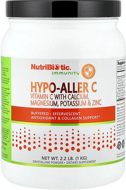 NutriBiotic, Immunity, Hypo-Aller C, Vitamin C mit Calcium, Magnesium, Kalium und Zink, 1 kg (2,2 lb.)