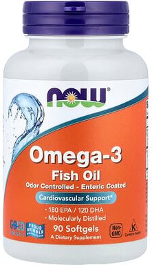 NOW Foods, Omega-3-Fischöl, 90 Weichkapseln