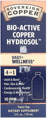 Sovereign Silver, Bio-Active Copper Hydrosol™, bioaktives Kupferhydrosol™, 10 PPM, 59 ml (2 fl. oz.)